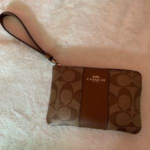 Coach Corner Zip Wristlet
